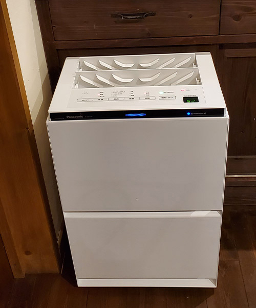 空気清浄機を複数台設置しています